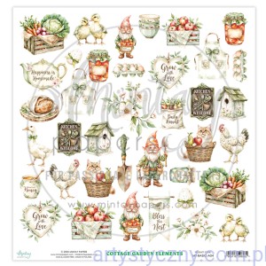 Papier Mintay z elementami do wycinania - Cottage Garden - 30x30cm na Wielkanoc