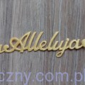 Aplikacje wielkanocne napis Alleluja - 10szt - Żółte