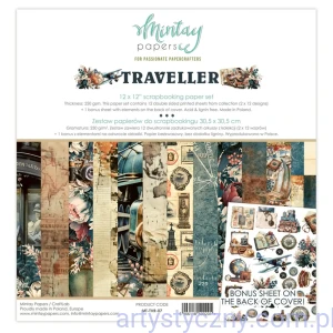 Zestaw papierów do scrapbookingu Mintay - Traveller - 30x30cm MT-TVR-07