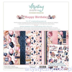 Zestaw papierów do scrapbookingu Mintay - Happy Birthday - 30x30cm MT-HAB-07