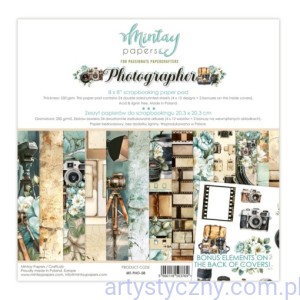 Zestaw papierów do scrapbookingu Mintay - Photographer - 20x20cm MT-PHO-08