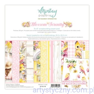 Zestaw papierów do scrapbookingu Mintay - Blossom Serenity - 20x20cm - 6ark MT-BLO-08