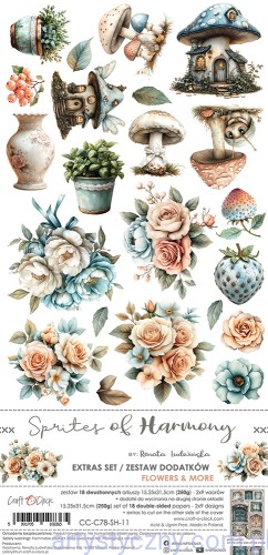 CC-C78-SH-11 Dodatki do wycinania – Flowers and More – Sprites Of Harmony - 10ark - Craft o'Clock