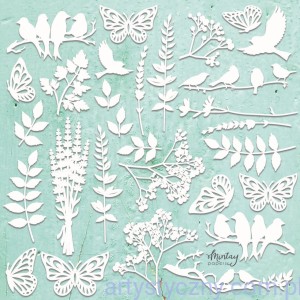 Tekturka Mintay Chippies - Dekor - Nature Set - gałązki listki kwiaty MT-CHIP2-D30