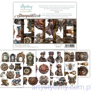 Papier do scrapbookingu Mintay - Steampunk Book - elementy do wycinania