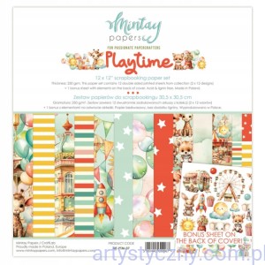 Zestaw papierów do scrapbookingu Mintay - Playtime - 30x30cm MT-PTM-07