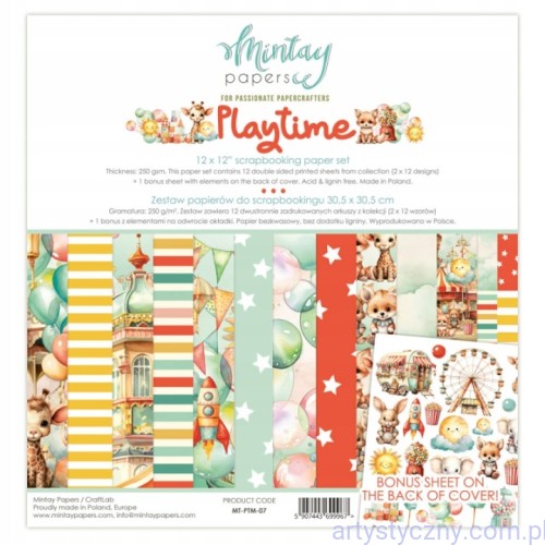 Mintay-Blok-papierow-PLAYTIME-30x30cm-Dzieciece-urodzinowe-MT-PTM-07