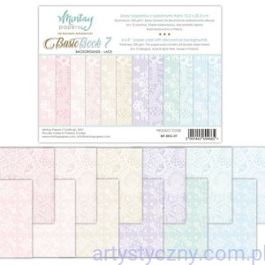 Papier do scrapbookingu Mintay - stylowe tła - Basic Book Lace MT-BKG-07