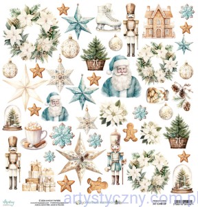 Papier Mintay z elementami do wycinania Christmas Blessings na Boże Narodzenie