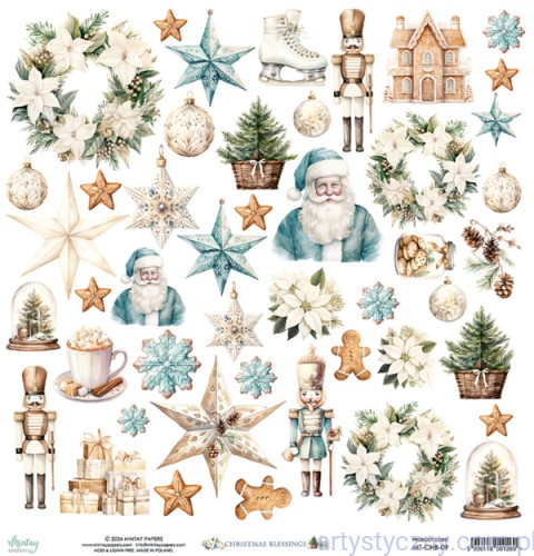 MT-CHB-09-Papier Mintay z elementami do wycinania Christmas Blessings na Boże Narodzenie