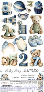 Dodatki do wycinania – Baby Boy - Baby Boy Universe - 10ark - Craft o'Clock