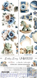 Dodatki do wycinania – Mix – Baby Boy Universe - Craft o'Clock