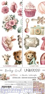 Dodatki do wycinania – Mix – Baby Girl Universe - Craft o'Clock