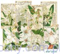 Papier do scrapbookingu Mini M120 - White Flower - Białe Kwiaty