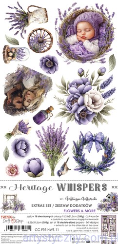 CC-F39-HWS-11-Dodatki do wycinania – Flowers and More – Heritage Whispers - 10ark - Craft o'Clock