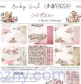 CC-C83-BGU-00-Zestaw papierów do scrapbookingu Craft o'Clock - Baby Girl Universe - 30x30cm