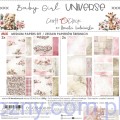 CC-C83-BGU-09-Zestaw papierów do scrapbookingu Craft o'Clock - MIX  Baby Girl Universe - 20x20cm - 12ark