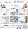CC-C84-BBU-00-Zestaw papierów do scrapbookingu Craft o'Clock - Baby Boy Universe - 30x30cm