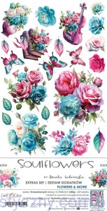 Dodatki do wycinania – Flowers and More – Soulflowers - 10ark - Craft o'Clock