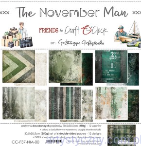 Zestaw papierów do scrapbookingu Craft o'Clock - The November Man - 30x30cm