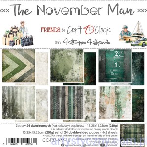Zestaw papierów do scrapbookingu Craft o'Clock - The November Man - 15x15cm