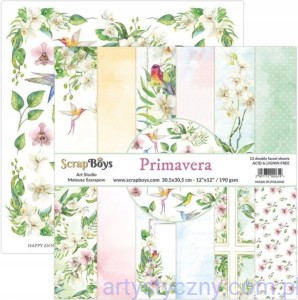 Zestaw papierów do scrapbookingu ScrapBoys - Primavera - 30x30cm
