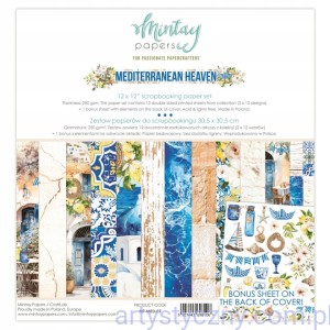 Zestaw papierów do scrapbookingu Mintay - Mediterranean Heaven - 30x30cm