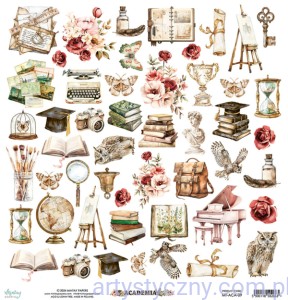 Papier do scrapbookingu do wycinania Mintay - Academia - dodatki do wycięcia
