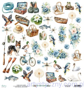 Papier do scrapbookingu do wycinania Mintay - By the Lake - dodatki do wycięcia