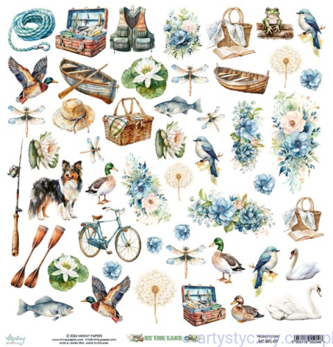 MT-BTL-09-Papier do scrapbookingu do wycinania Mintay - By the Lake - dodatki do wycięcia