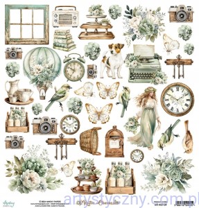 Papier do scrapbookingu do wycinania Mintay - Rustic Charms - dodatki do wycięcia
