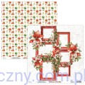 Zestaw papierów do scrapbookingu Mintay - Holly Jolly - 4 arkusze - 30x30cm
