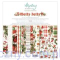 Zestaw papierów do scrapbookingu Mintay - Holly Jolly - 4 arkusze - 30x30cm