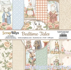 Zestaw papierów do scrapbookingu 15x15cm - ScrapBoys - Bedtime Tales BETA-09
