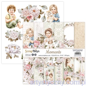 Zestaw papierów do scrapbookingu ScrapBoys - Moments  - 30x30cm - 6ark (1)