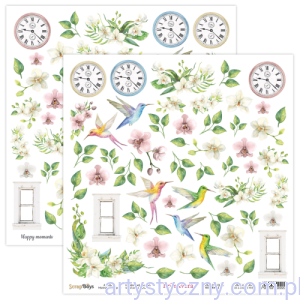 Arkusz dwustronnych elementów do wycinania Primavera 30x30cm ScrapBoys