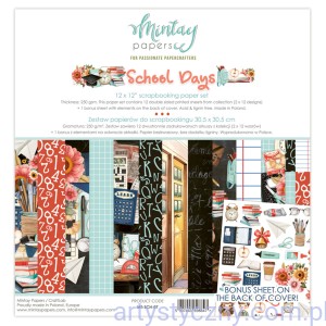 Zestaw papierów do scrapbookingu Mintay - School Days - 30x30cm MT-SCH-07