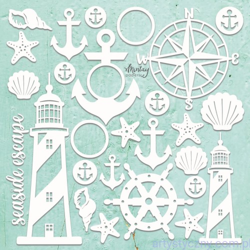 Tekturki Mintay Chippies - Seaside Set - Zestaw morski wakacyjny MT-CHIP2-D26