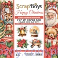 SB-HACH-11-COVER-Zestaw papierów do scrapbookingu 15x15cm z elementami do wycięcia Pop-up - Happy Christmas - ScrapBoys (SB-HACH-11)