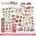 Zestaw papierów do scrapbookingu 15x15cm z elementami do wycięcia Pop-up - Happy Christmas - ScrapBoys (SB-HACH-11)
