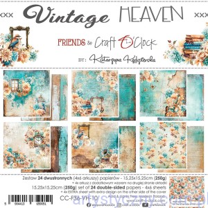 Zestaw papierów do scrapbookingu Craft o'Clock - Vintage Heaven - 15x15cm