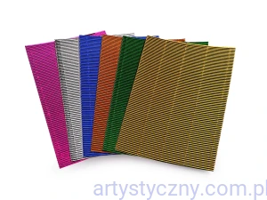 Tektura falista metaliczna 6 kolorów - 6xA4