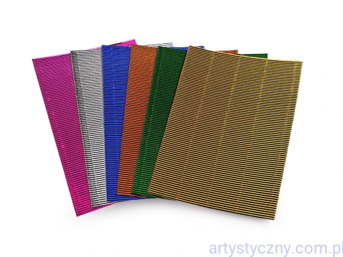 Tektura falista metaliczna 6 kolorów - 6xA4
