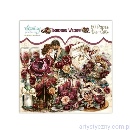 mt-boh-lsc-Mintay die cuts - Bohemian Wedding - wycięte elementy - 60 elements