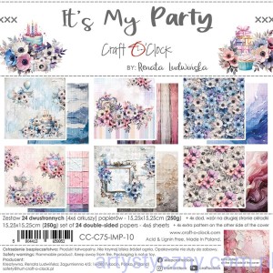 Zestaw papierów do scrapbookingu Craft o'Clock - It’s My Party - 15x15cm