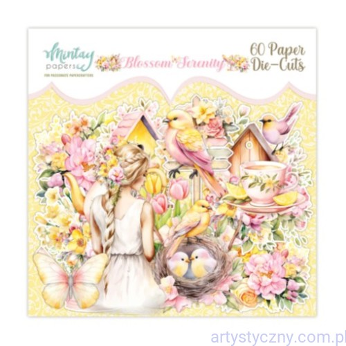 MT-BLO-LSC-Mintay die cuts - Blossom Serenity - wycięte elementy - 60 sztuk