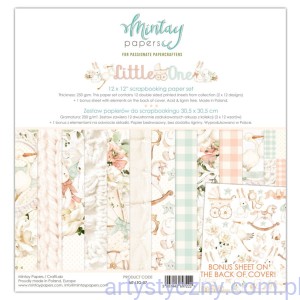 Zestaw papierów do scrapbookingu Mintay - Little One - 30x30cm - 4 arkusze