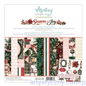 Zestaw papierów do scrapbookingu Mintay - Season of Joy - 20x20cm MT-SOJ-08