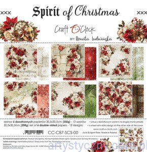 Zestaw papierów do scrapbookingu Craft O'Clock - Spirit of Christmas 30x30cm CC-C87-SCS-00