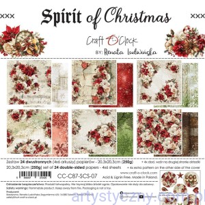 Zestaw papierów do scrapbookingu 20x20 Craft O'Clock - Spirit of Christmas CC-C87-SCS-07